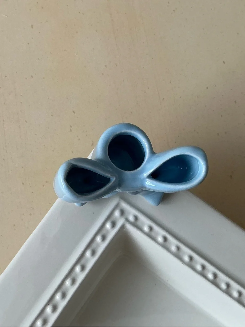 Blue Bow Mini Mug Toothpick Holder Platter Decoration + Bonus 🎀